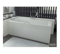 Baignoire rectangulaire 110x70 avec tablier acrylique, vidage et pieds S | Set complet 4in1 baignoire originale acrylique siphon | BADLAND TALIA
