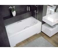 Baignoire rectangulaire 130x70 avec tablier acrylique, poignées, vidage et pieds S | Set complet 5en1 baignoire acrylique | BADLAND ARIA PLUS