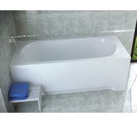 Baignoire rectangulaire 140x70 avec tablier acrylique, vidage et pieds S | Set complet 4en1 baignoire originale acrylique siphon | BADLAND BONA