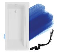 Baignoire Rectangulaire 140x70, Siphon de bain et pieds - Set 3en1 - ELZA