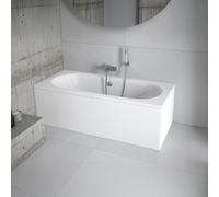 Baignoire rectangulaire 150x75 avec tablier acrylique, vidage et pieds S | Set complet 4in1 baignoire originale acrylique siphon | BADLAND VITAE