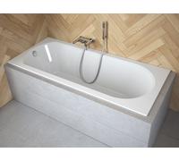 Baignoire rectangulaire 160x75 avec support de baignoire, vidage & pieds S | Set complet 4in1 baignoire originale acrylique siphon | BADLAND INTRICA SLIM