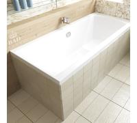 Baignoire rectangulaire 160x75 avec support de baignoire, vidage & pieds S | Set complet 4in1 baignoire originale acrylique siphon | BADLAND INES