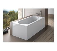 Baignoire rectangulaire 160x75 avec tablier acrylique, vidage et pieds S | Set complet 4en1 baignoire originale acrylique siphon | BADLAND INTRICA