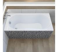 Baignoire rectangulaire 170x75 avec support de baignoire, vidage & pieds | Set complet 4in1 baignoire originale acrylique siphon | BADLAND GRACJA