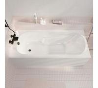 Baignoire rectangulaire 170x75x54cm - Acrylique et ABS Blanc - Dossier et accoudoirs intégrés