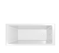 Baignoire rectangulaire 170x75x54cm avec dossier - Acrylique et ABS Blanc brillant