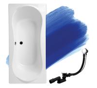 Baignoire Rectangulaire 180x80, Siphon de bain et pieds - Set 3en1 - LONG