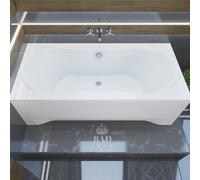 Baignoire rectangulaire 180x80 avec tablier acrylique, vidage et pieds S | Set complet 4en1 baignoire originale acrylique siphon | BADLAND LONG
