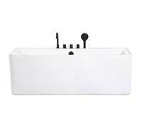 Baignoire semi-îlot blanche 170 cm QUATRE