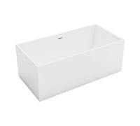 Baignoire semi îlot rectangulaire - 170 x 80 x 58 cm - Acrylique - Blanche - 315 L - PIKAIA