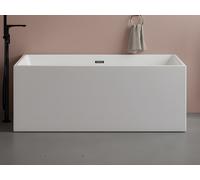 Baignoire semi îlot rectangulaire - 170 x 80 x 58 cm - Acrylique - Blanche - 315 L - PIKAIA