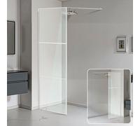 Baignoires 80 x 200 cm - Argentée - Piscine intégrée en verre de sécurité de 5 mm, à fixer au mur, pour une sécurité accrue