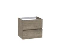 Baikal Meuble de Salle de Bain modulaire à 2 tiroirs, Suspendu au Mur, en mélamine 16 mm. Meuble monté. Combinable avec n'importe Quel Haut. Meuble 2 tiroirs 60 cm Nebraska