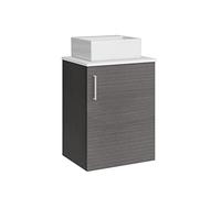 Baikal Mini, Bois Céramique Mélamine 16 métal, Cendre, Una Puerta TG