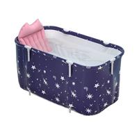 Bain De Bain Pliant, Cuve De Douche Rectangulaire, Seau De Baignade Portable, Trou De Drainage Intégré, Fond Résistant Aux Glissières, 120x55x50cm, Pour Intérieur Extérieur Lavage Des À La Mai