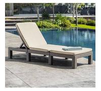 Bain de soleil - Allibert by KETER - DAYTONA - en résine imitation rotin tressé - coussin - dossier réglable - cappuccino