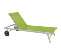 Bain De Soleil Alu / Textilene Bella Avec Roues - Vert Vert