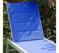 Bain de soleil barbados en textilène bleu - aluminium blanc