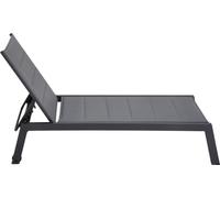 Bain de soleil BARBADOS en textilène gris - aluminium gris anthracite