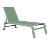 Bain de soleil BARBADOS en textilène vert sauge - aluminium vert sauge Vert sauge G