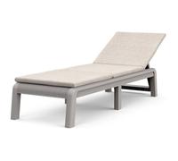 Chaise longue Keter Atlas couleur cappuccino avec coussin