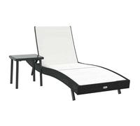 Bain de Soleil - CLARENCE® - Transat - Lot de 2 - RUIGNEUF - 2 PLACES - Noir et Blanc polyrotin 23146