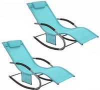 Bain de soleil, Design ergonomique, Cadre robuste, Bleu, Bleu