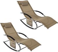 Bain de soleil, design ergonomique, cadre robuste, marron, marron