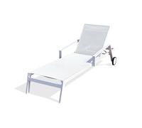 Generique - Bain de soleil Ibiza - aluminium et textilène - blanc