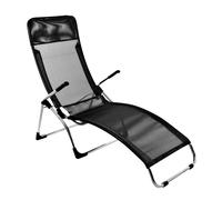 Fiam Chaise longue Samba Textaline black-support en aluminium