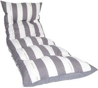 Bain de soleil Jardin Privé Flocons Cancale, 188x56x12 cm, Gris et Blanc, 100% Coton, Réversible