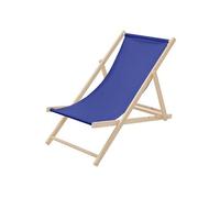 ECD Germany Chaise longue pliante - Bleu foncé