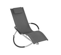 Bain de soleil Paulina ergonomique, pliable, 150 kg - gris