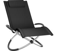 Bain de soleil Paulina ergonomique, pliable, 150 kg - noir