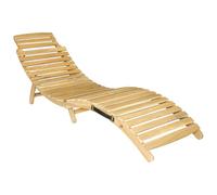 Bain de soleil pliant en acacia KOMODO - Transat extérieur en bois