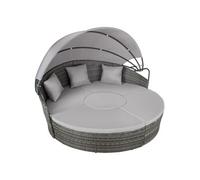 Bain de soleil rond au Design contemporain luxueux gris