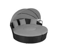 Bain de soleil rond modulable SANTORIN - noir