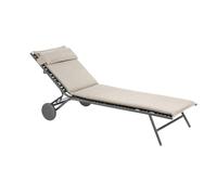 Bain De Soleil - Transat Piscine et Jardin - Chaise Longue Matelassé - Bayanne Ii - Hedona - Beige Latte - Lafuma Mobilier