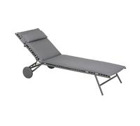 Bain De Soleil - Transat Piscine et Jardin - Chaise Longue Matelassé - Miami Ii - Becomfort® - Gris Silver - Lafuma Mobilier