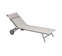Bain De Soleil - Transat Piscine et Jardin - Chaise Longue - Miami Ii - Batyline® Duo - Gris Galet - Lafuma Mobilier