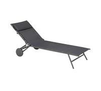 Bain De Soleil - Transat Piscine et Jardin - Chaise Longue - Miami Ii - Batyline® Duo - Gris Obsidian - Lafuma Mobilier