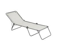 Chaise longue Lafuma Mobilier Siesta L blanc gris foncé