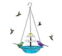 Bain d'oiseaux solaire Fontaine d'eau suspendue pour bain d'oiseaux