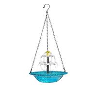 Bain d'oiseaux solaire Fontaine d'eau suspendue pour bain d'oiseaux