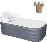 Bain gonflable pour adultes avec appui-tête et porte-gobelet