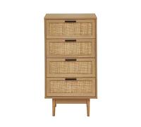 BAÏTA Chiffonnier Amana cannage rotin 4 tiroirs