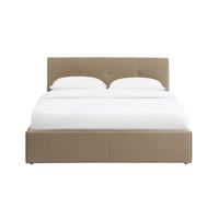BAÏTA Lit Coffre SEGURO Velours Marron 160 * 200 sommier Inclus