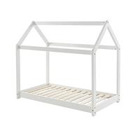 BAÏTA Lit Enfant cabane Tiny pin Blanc 70x140 sommier Inclus