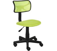BAKAJI Chaise pivotante de Bureau réglable en Hauteur avec roulettes de Bureau pour Chambre avec Dossier Ergonomique en Maille Respirante Assise rembourrée (Vert)